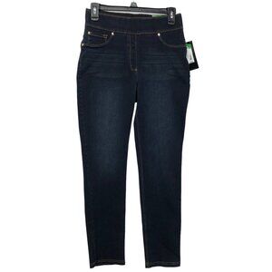 SLIM FACTOR BY INVESTMENTS 4 WAY STRETCH ANKLE JEANS SM‎ NWT
